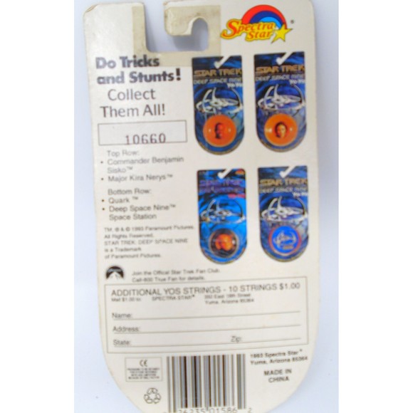 Sealed Vintage 1993 Spectra-Star Star Trek Deep Space Nine Yo-Yo "Quark" #1586 - Picture 4 of 6